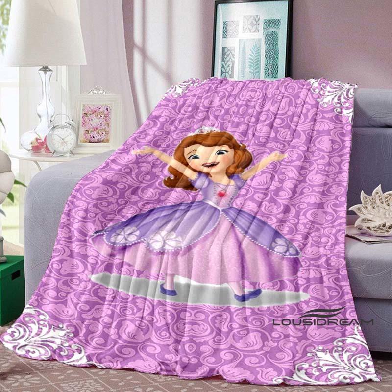 Disney Sofia The First Cartoon Soft and Fluffy Blanket, Suitable for Children and Adults, Can Be Used As A Sofa Blanket.