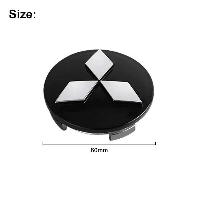 4Pcs Car Wheel Hub Center Caps Rim Badge Emblem Cover Accessories For Mitsubishi Lancer Pajero L200 Delica Eclipse Accessories