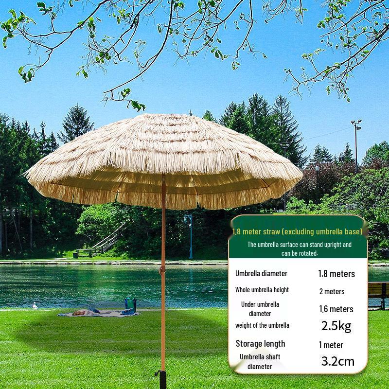 Outdoor Sunshade: Anti-Straw Hat Thatch Umbrella for Patio, Photography, and Garden