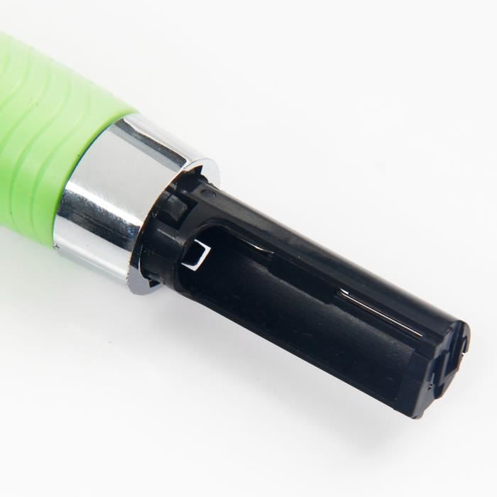 Tondeuse nez et oreilles en acier inoxydable Gris et vert avec brosse de nettoyage, 15 cm, 65 g