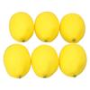 6Pcs Artificial Lemons Plastic Fake Fruit For Home Decoration Photography Props