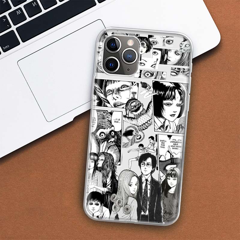 Чехол для телефона с изображением аниме Junji Ito Terror Horror для Apple iPhone 11 12 13 14 Pro 7 XR X XS Max 6 6S 8 Plus + Mini 5 SE, мягкий чехол с принтом