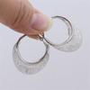Minimalist Wire Mesh Zircon Round Hoop Earring for Women Unique Gold Color Loop Statement Party Jewelry