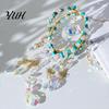 Stylish Home Accents Crystal Suncatcher Hanging, Ball Prism Rainbow Maker Pendant Hanging Ornament for Garden Patio Backyard Car Indoor Outdoor Decor