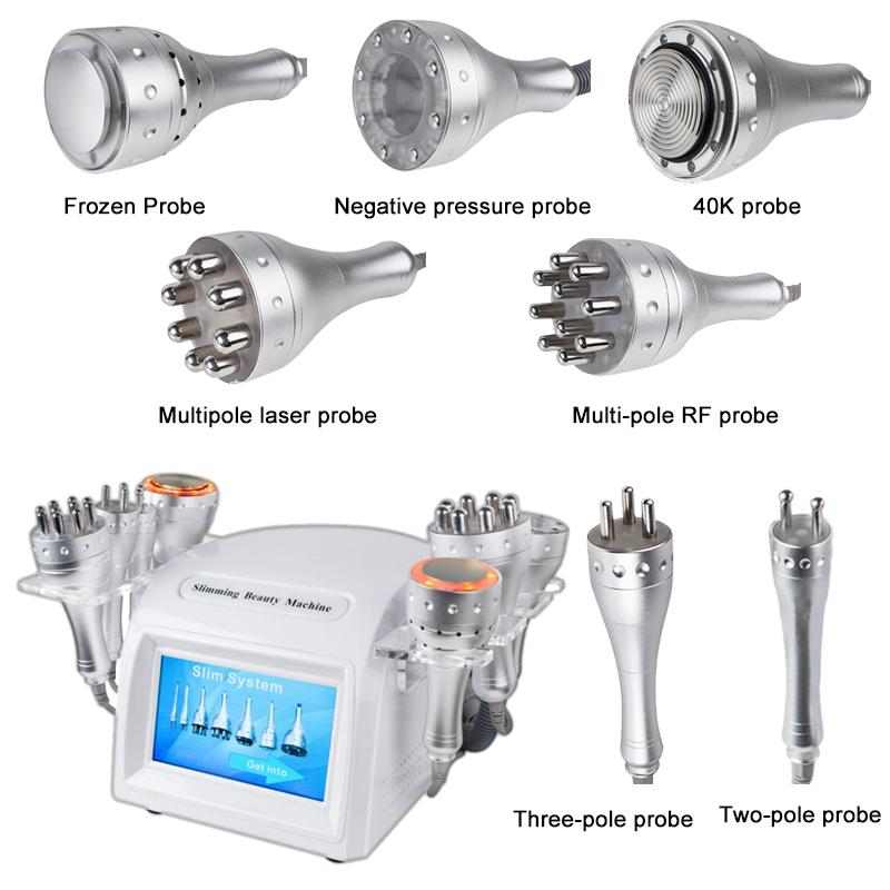 7 In 1 Ultrasonic 40K Cavitation Multipolar RF Frozen Body Shaping Slimming Machine Skin Lifting Anti-Wrinkle Beauty Device