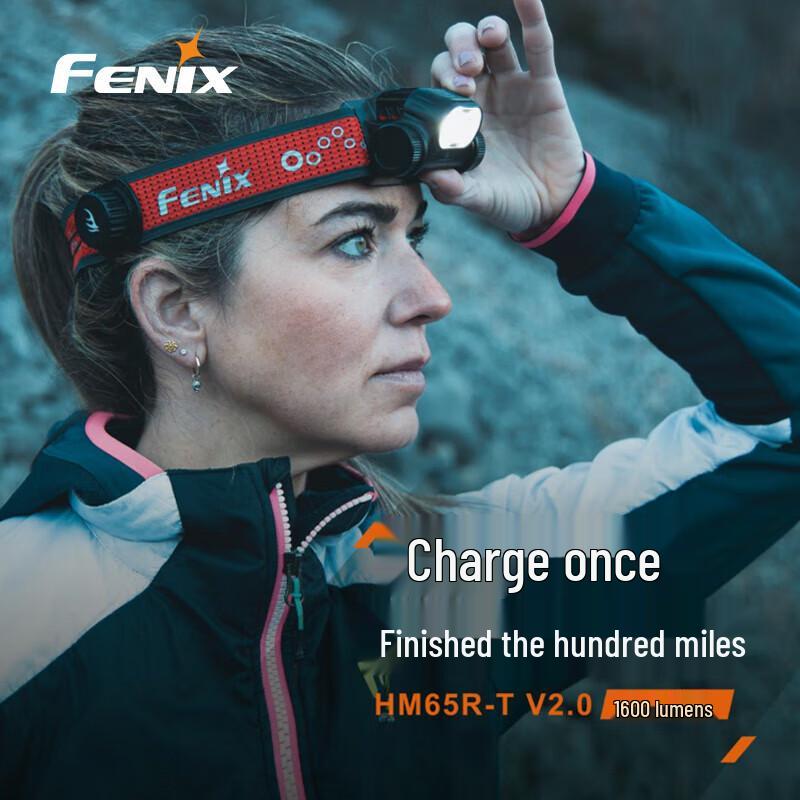 Налобный фонарь Fenix HM65R-TV2.0 из магниевого сплава для трейлраннинга