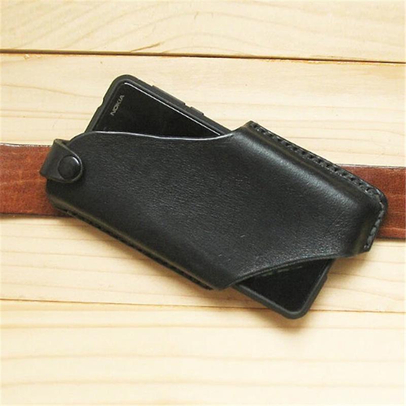Outdoor Waist EDC Cell Phone Bag PU Tactical Portable Anti-Lost Labor Mobile Phone Bag.