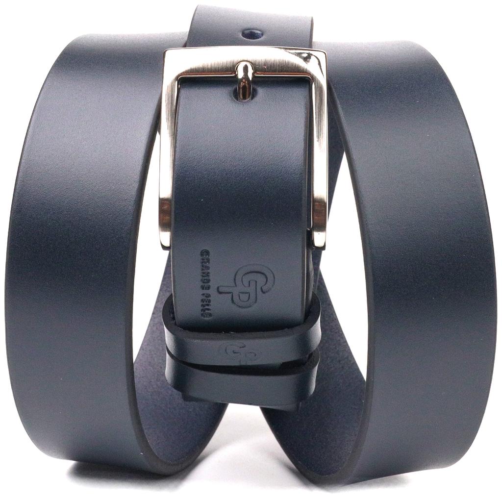 Брючный мужской кожаный ремень GRANDE PELLE Leather Belt 21450 Синий
