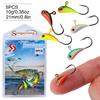Ice Fishing Lures 5pcs Metal Fishing Hook Winter Outdoor Ice Fishing Tackle Accessories Fishing Bait