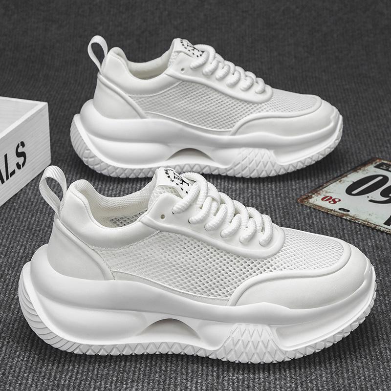 Модные кроссовки мужские летние на толстой подошве увеличивающие рост беговые кроссовки сетчатые дышащие легкие сетчатые туфли zapatillas deportivas hombres