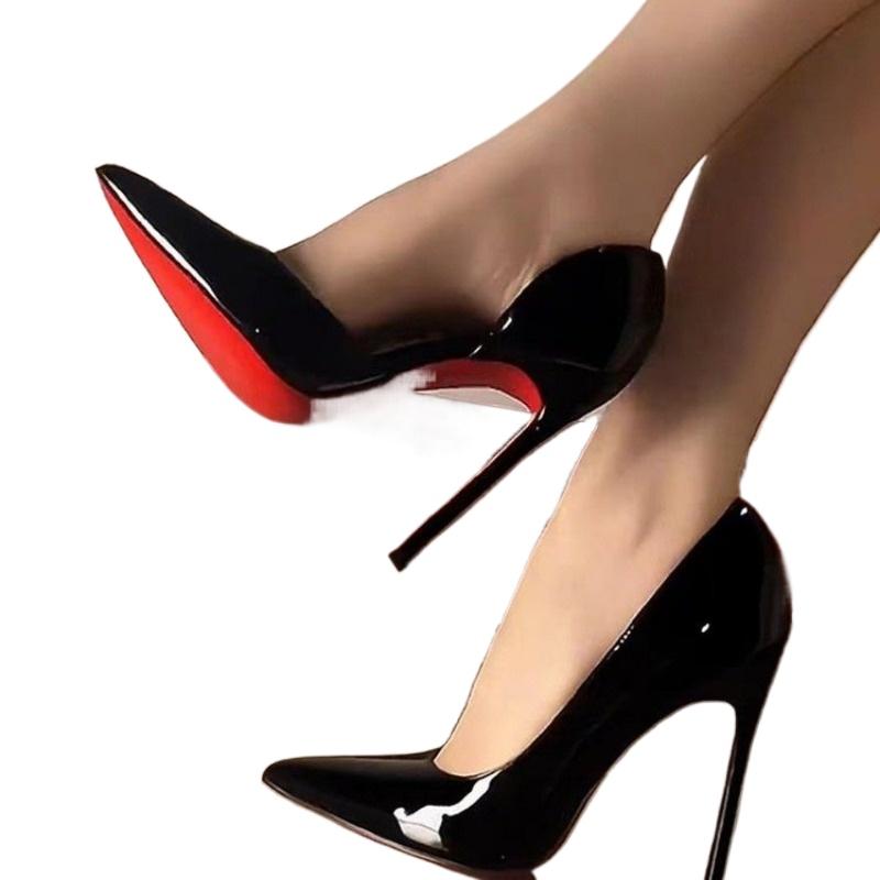 Женская обувь 2024 года, высококачественные женские туфли на высоком каблуке без застежек, модные туфли-лодочки для вечеринок на неглубокой подошве, женские сексуальные туфли с острым носком, женские туфли на каблуках Zapatos