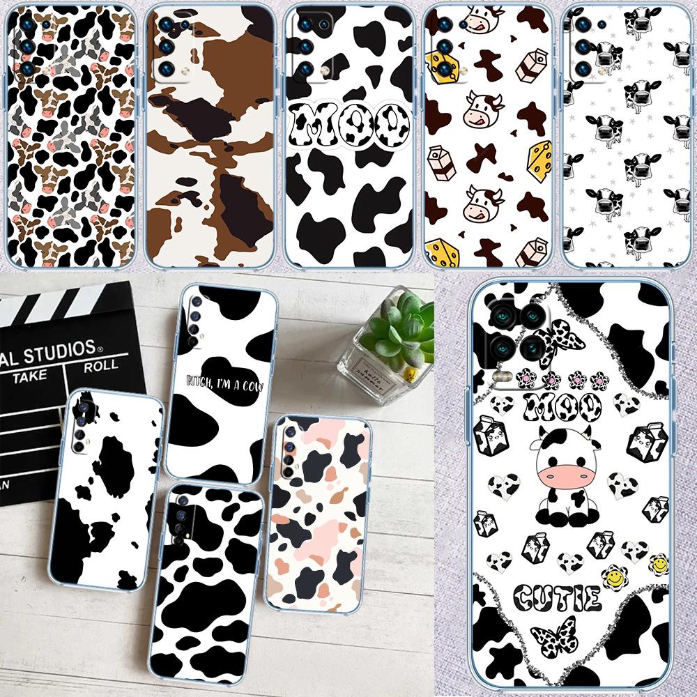 IK20 Cartoon Art Cow Transparent Phone Case for Motorola Moto Edge 20 30 40 50 S30 Fusion Ultra Pro Neo Lite + G200 G23