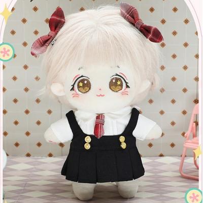 Хлопковая кукольная одежда Mochadoll 20 см, школьная форма, комплект из 4 предметов, белый и черный