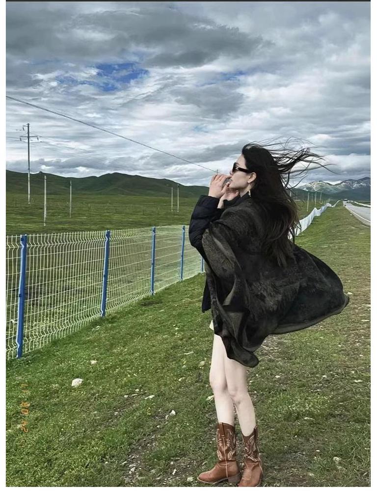 Женская шаль на осень и зиму: Плащ для путешествий по Синьцзяну и Тибету, Толстый плащ-накидка из Западного Сычуаня