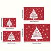 1Pcs Anti Fatigue Kitchen Rugs Red Christmas Tree Print Waterproof Non-Slip Thick Cushioned Kitchen Mat Heavy Duty Comfort Standing Mat for Kitchen