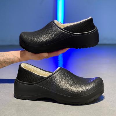 Мужские зимние новые домашние плюшевые тапочки, удобные, с мягкой подошвой, для шеф-повара, водонепроницаемые, теплые, из хлопка, волочащиеся женские тапочки для дома для мужчин