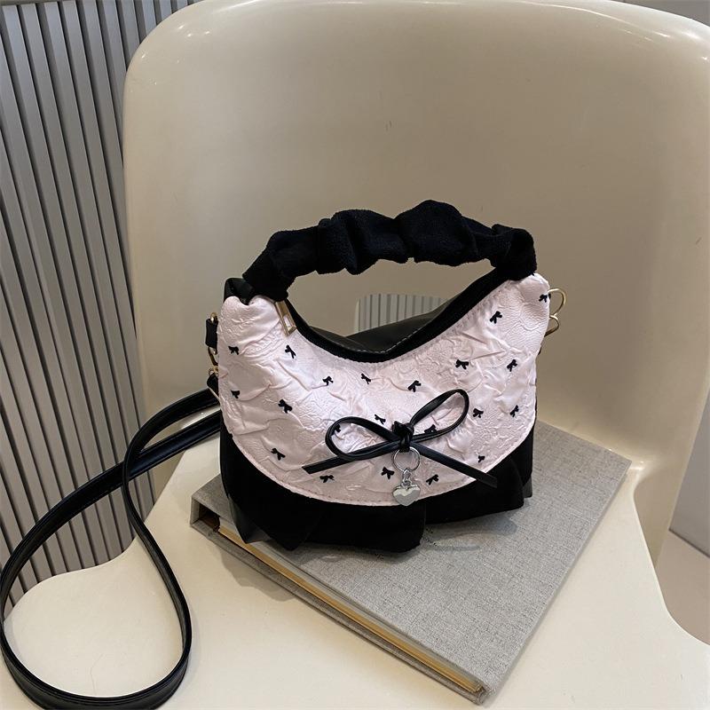 Sweet Little Fresh Messenger Bag Women's Summer New Retro Red and Blue Contrasting Color Plaid Handbag Bag