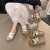 Muffin Platform Slippers Women's Outerwear 2025 Summer New with Skirt Casual Fashion Foreign Trade Word Beach Sandals