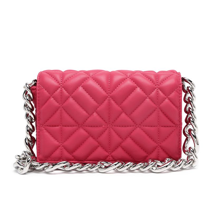 Модная большая вместительная сумка через плечо женская повседневная толстая цепочка-тоут дизайнерская сумка из искусственной кожи в клетку