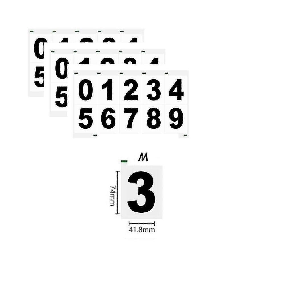3 Pack Vanishing Digital Reflective License Plate Stickers with Nanofilm License Numbers