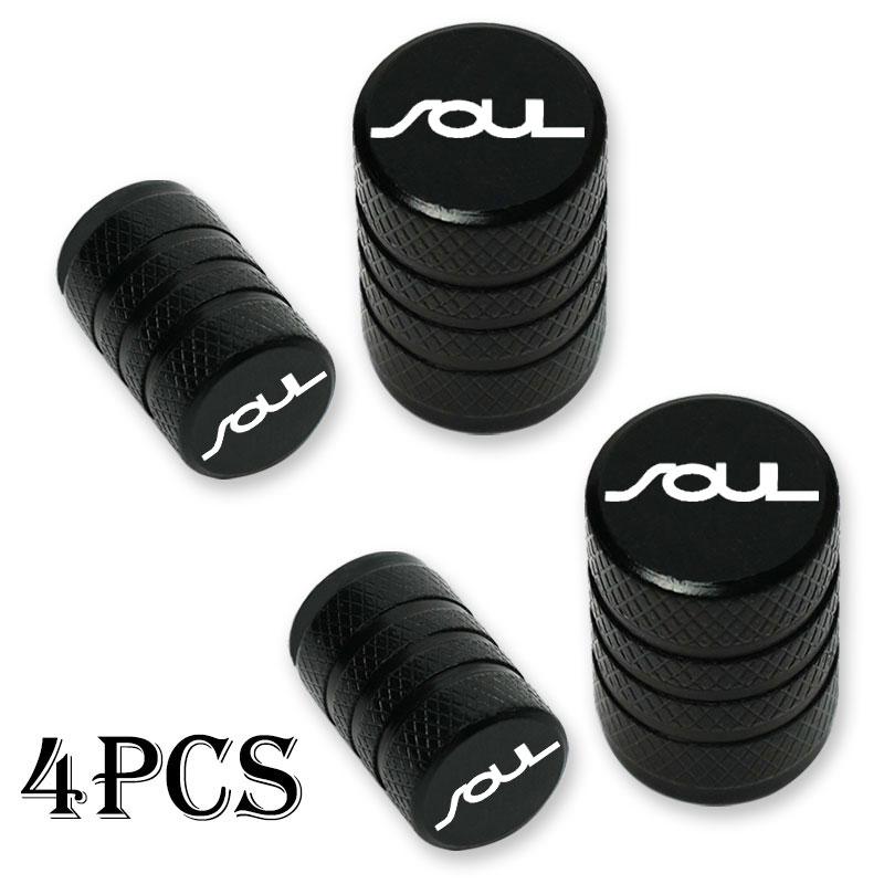 WXAH7 Car Wheel Tire Valve Caps Tyre Stem Covers Airdust Waterproof For KIA Soul Car Accessories