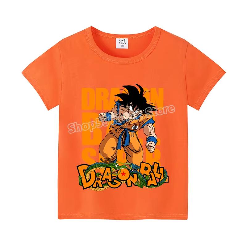 Цветная футболка Dragon Ball Sun: Короткая футболка в стиле Харадзюку для детей
