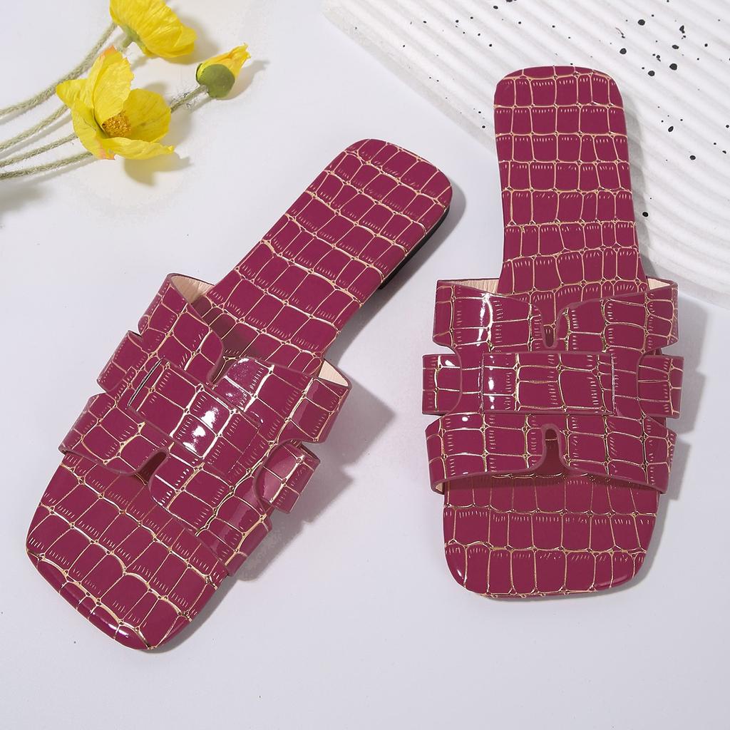 Летние тапочки, женские роскошные уличные пляжные шлепанцы на плоской подошве, женские сандалии, трендовые брендовые дизайнерские шлепанцы, женская обувь, большой размер 43