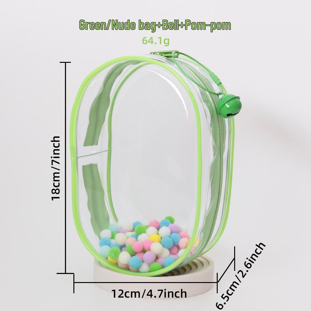 High-Transparency Thickened PVC Cotton Doll Storage Bag - Dustproof, Cute, Hanging, Transparent Q Round Design