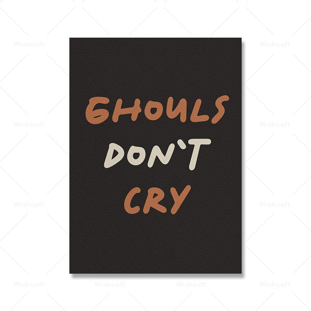 Halloween Spooky Witchy Skeleton Ghost Poster Prints Canvas Painting Cartoon Quote Wall Art Picture for Kids Room Home Decor