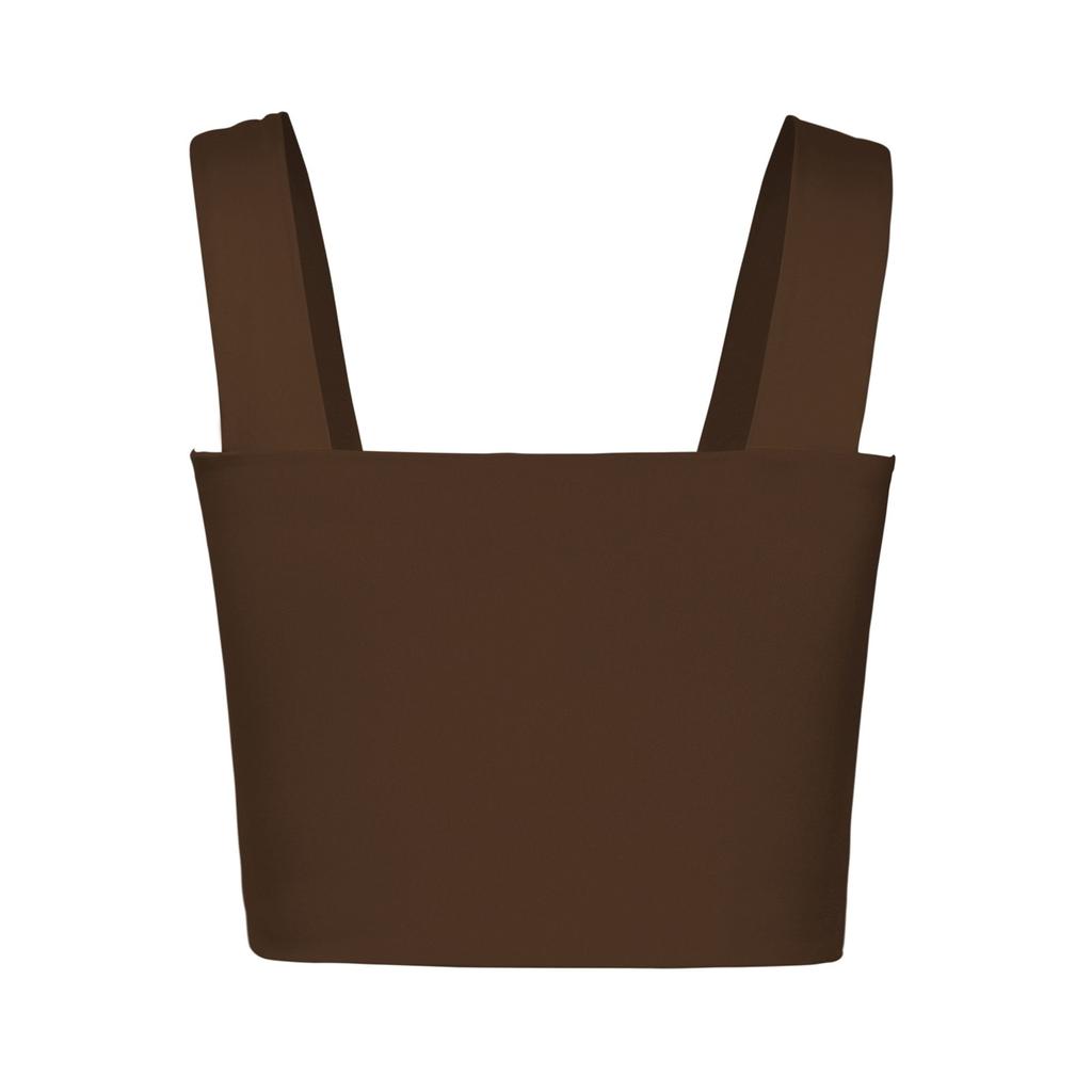 Women's Sexy Sleeveless Wide Straps Backless Solid Slim Fit Tank Top