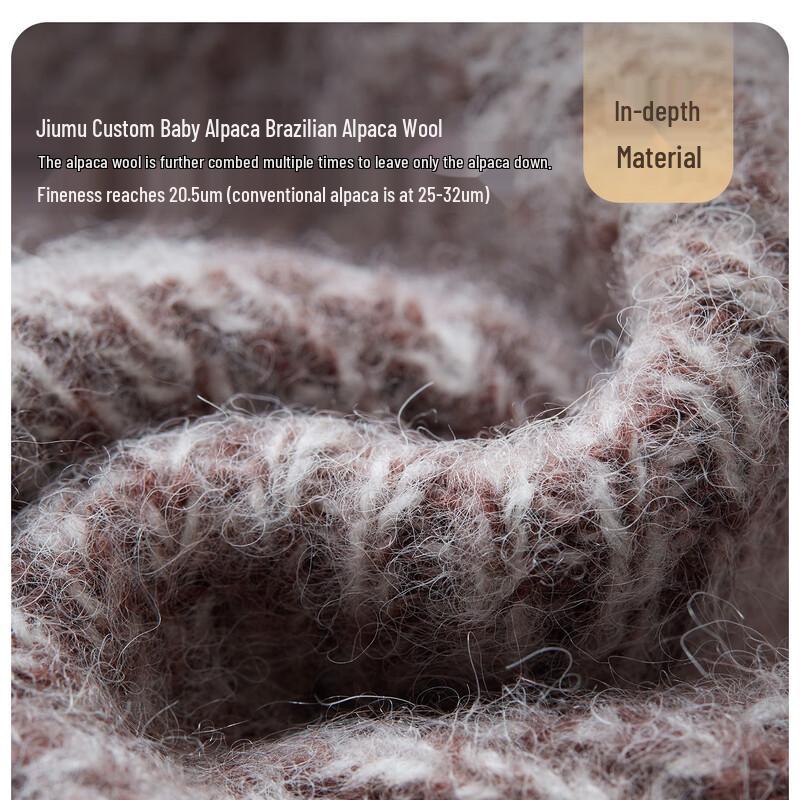 JIUMU Women's 100% Alpaca Wool Winter Knitted Hat