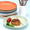 New Eco-Friendly Biodegradable Unbreakable Dinner Plates Set Saucer Plastic For Picnic Dishes Wheat Straw Restaurant Specialty