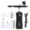 Upgraded Airbrush Kit with Air Compressor Portable Cordless Gun Rechargeable Handheld Set 17.4psi