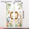 2pcs   spring summer Curtains Cute Lion Elephant Giraffe Zebra Light Filtering Sheer Curtains Versatile Fabric Room Decor Perfect