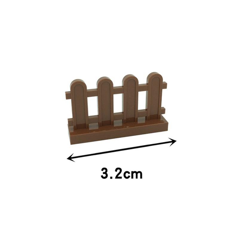 20PCS FENCE 1X4X2 Dots Compatible 33303 Fences & Ladders Building & Furniture Self-Locking Bricks Building Blocks Toys Accessori