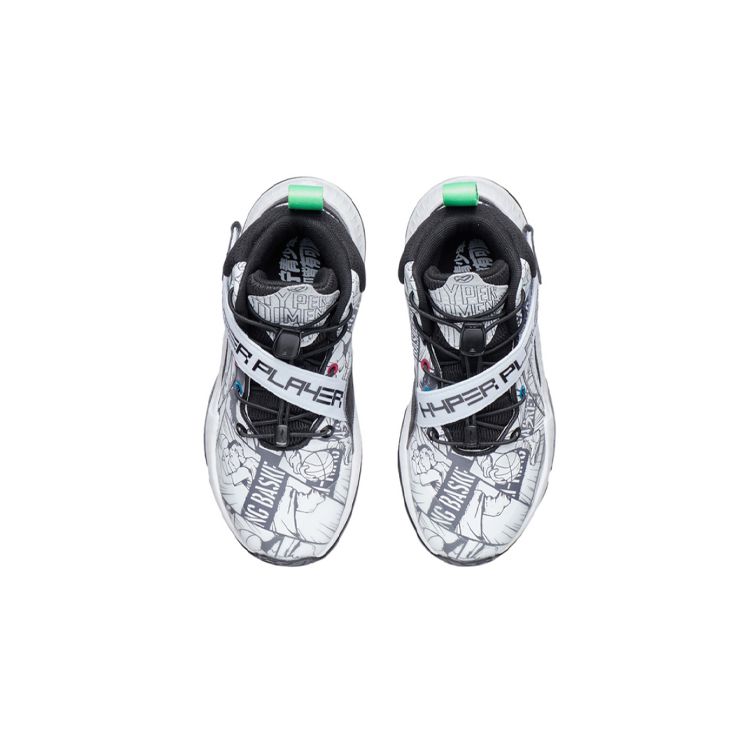 Баскетбольные кроссовки Li Ning Youth Pioneer TD с нескользящей подошвой, амортизирующие, износостойкие, детские, белые, черные YKBR054-11