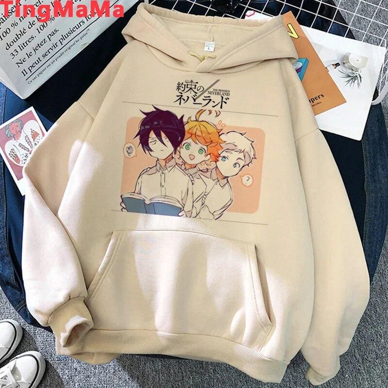 The Promise Neverland Hoodies Unisex Harajuku Y2k Aesthetic Anime Graphic Unisex Sweatshirts Anime Korea Unisex Hoodie