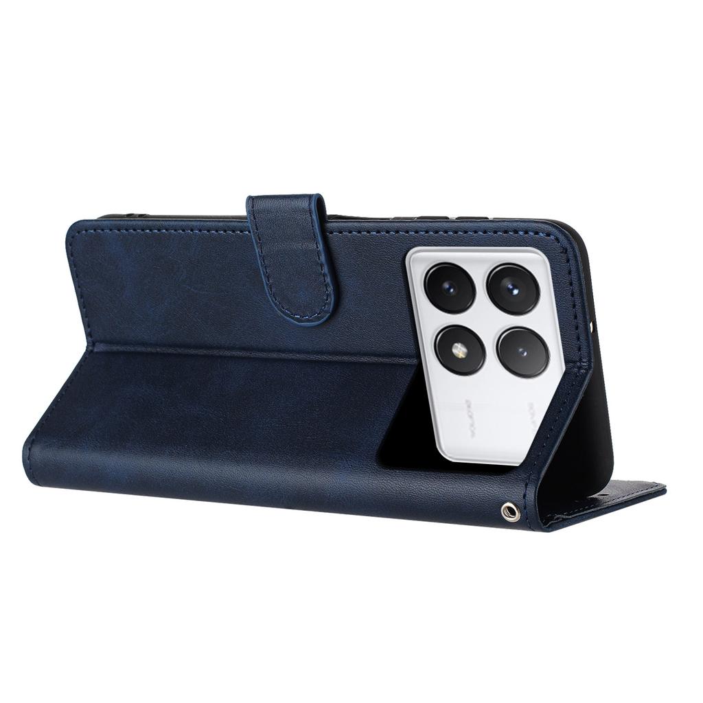 Чехол для Xiaomi Poco F6 Pro 5G/Redmi K70 5G/K70 Pro 5G Кожаная подставка Защитный чехол для телефона с ремешком на запястье