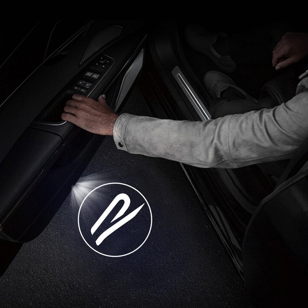 For Volkswagen MK2 1/2PCS Car Door Welcome Light Projector Lamp For Volkswagen VW Rline Beetle Touareg Tiguan Touran CC Golf MK6 7 Auto Accessories