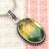 Green Tourmalinne Gemstone Mother's Day Jewelry Pendant Earring Set