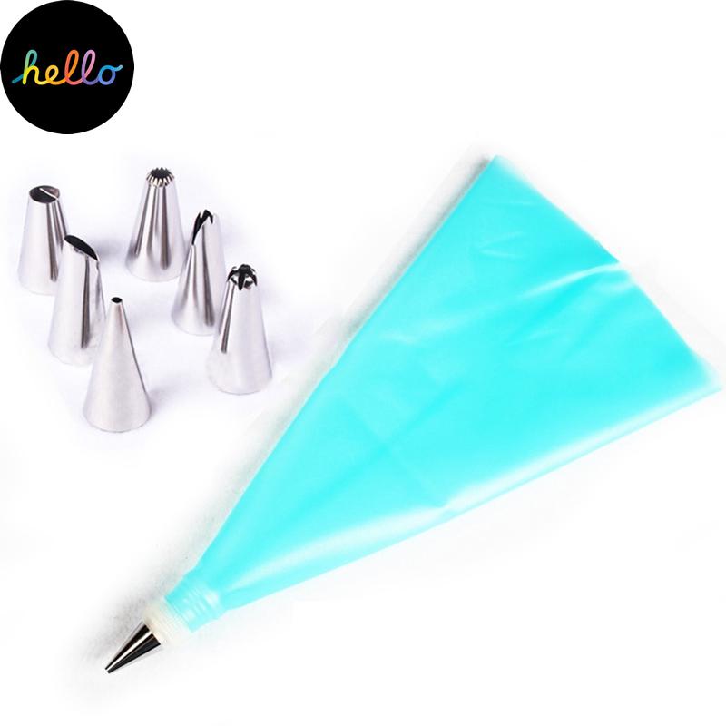 8 шт./компл., силиконовая глазурь, крем, кондитерский мешок + набор насадок из нержавеющей стали, сделай сам, украшение торта