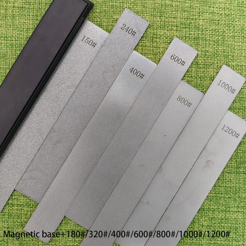 Набор из 6 предметов Магнитное основание Алмазный точильный камень для точилки для ножей Фиксированный угол Точилка для ножей Основа для точильного камня