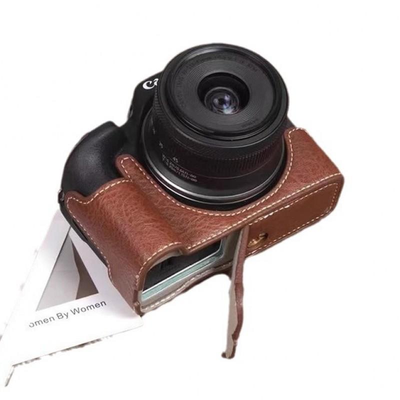 Получехол для камеры Canon EOS R50 R100 со ремешком, сумка через плечо из ПУ-кожи, для беззеркальной DSLR, для путешествий, фотосъемки
