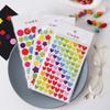 6 Sheets/set Cute Planner Notebook Journaling Stickers Scrapbooking Decorative Stationery Sticker Rainbow Color Disposable Waterproof Stickers