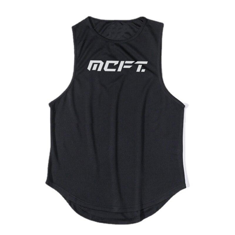 Muscleguys Summer Fitness Sweat-absorbing Breathable Sleeveless T-shirt Fashion Brand Printing Vest Men's Outer Wear Street Fashion Tops