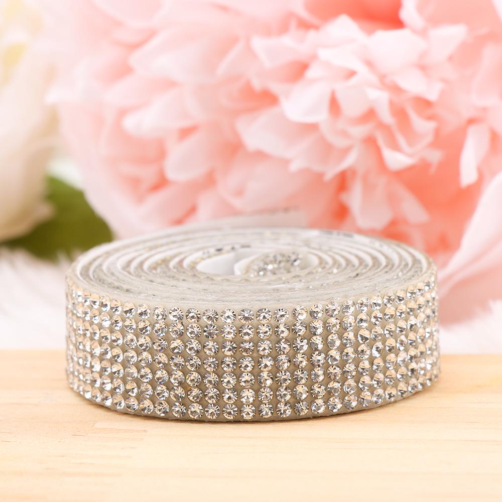 Decoration Sewing Accessories Diamond Ribbon Crystal Sticker Trim Tape Self-Adhesive Rhinestone