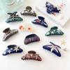 Hair Clip Rhinestone Hair Claw Pearl Acrylic Shark Clip Fashion Ocean Shell Hair Grab Girls