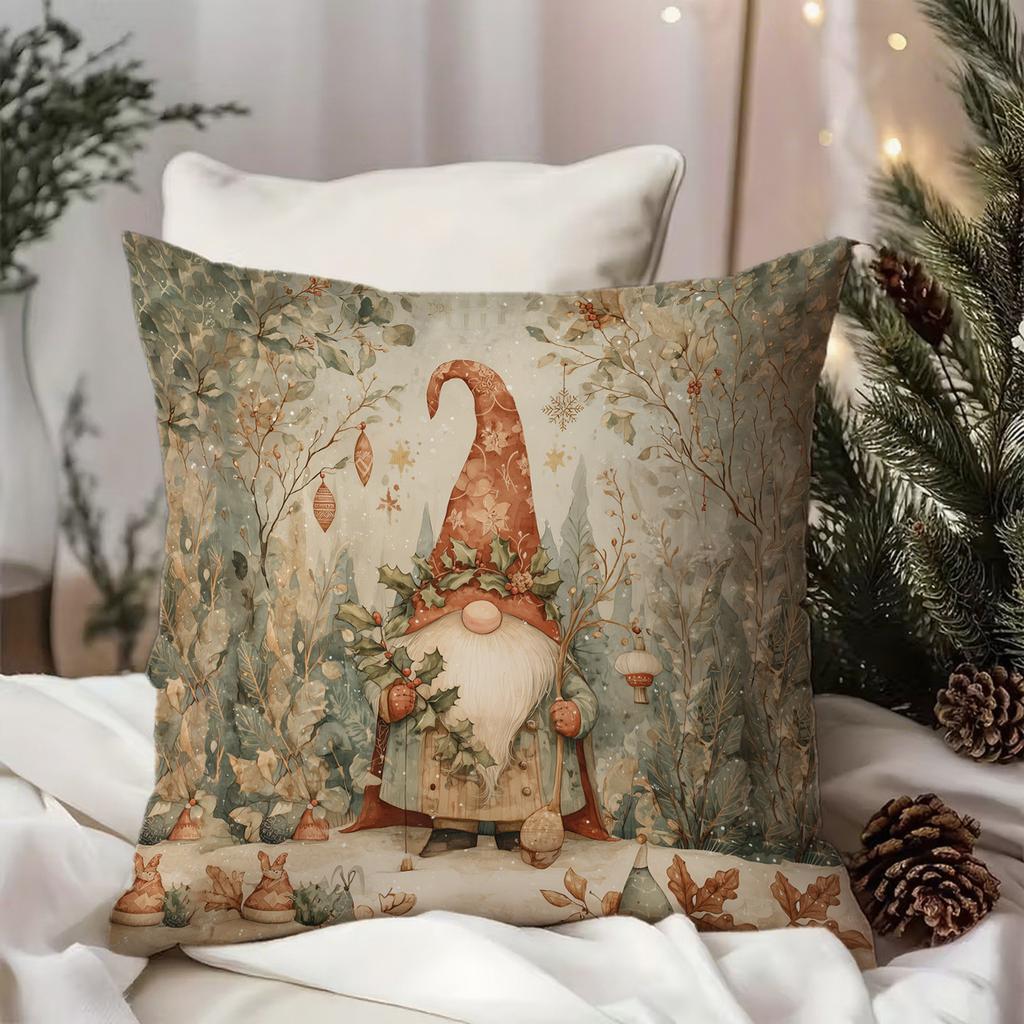 Рождественская наволочка с узором гномаПодходит для дивана, автомобиля, спальни, декоративная наволочка