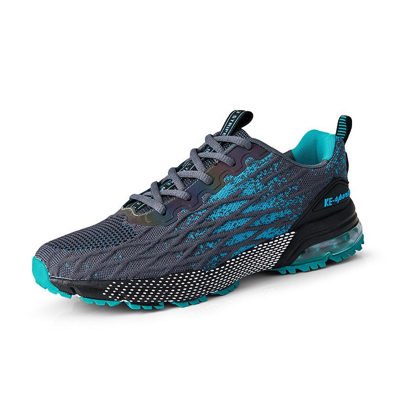 Size 45 men's shoes 2026 spring new large size casual sports shoes men's shoes 46 versatile flying woven air cushion running shoes