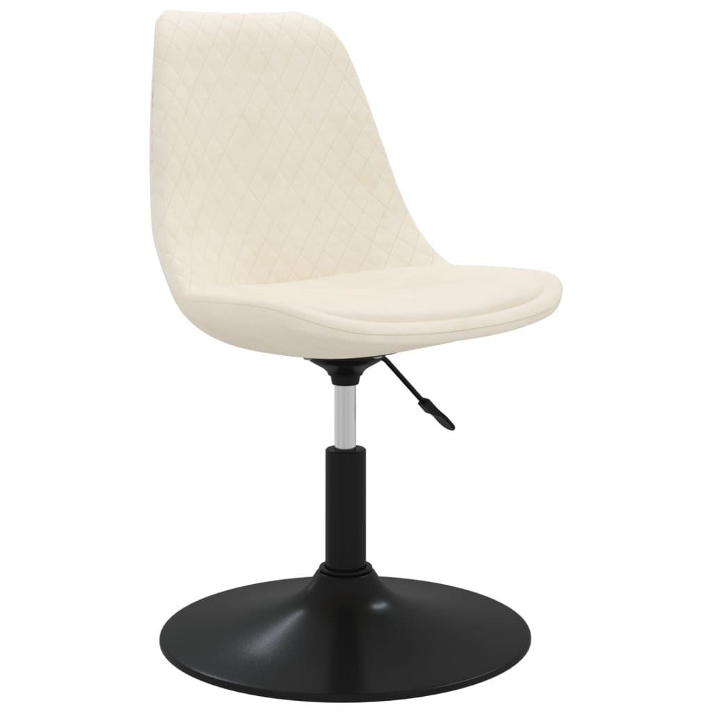 Dining Room Chairs 4 pcs Swivel Cream Velvet